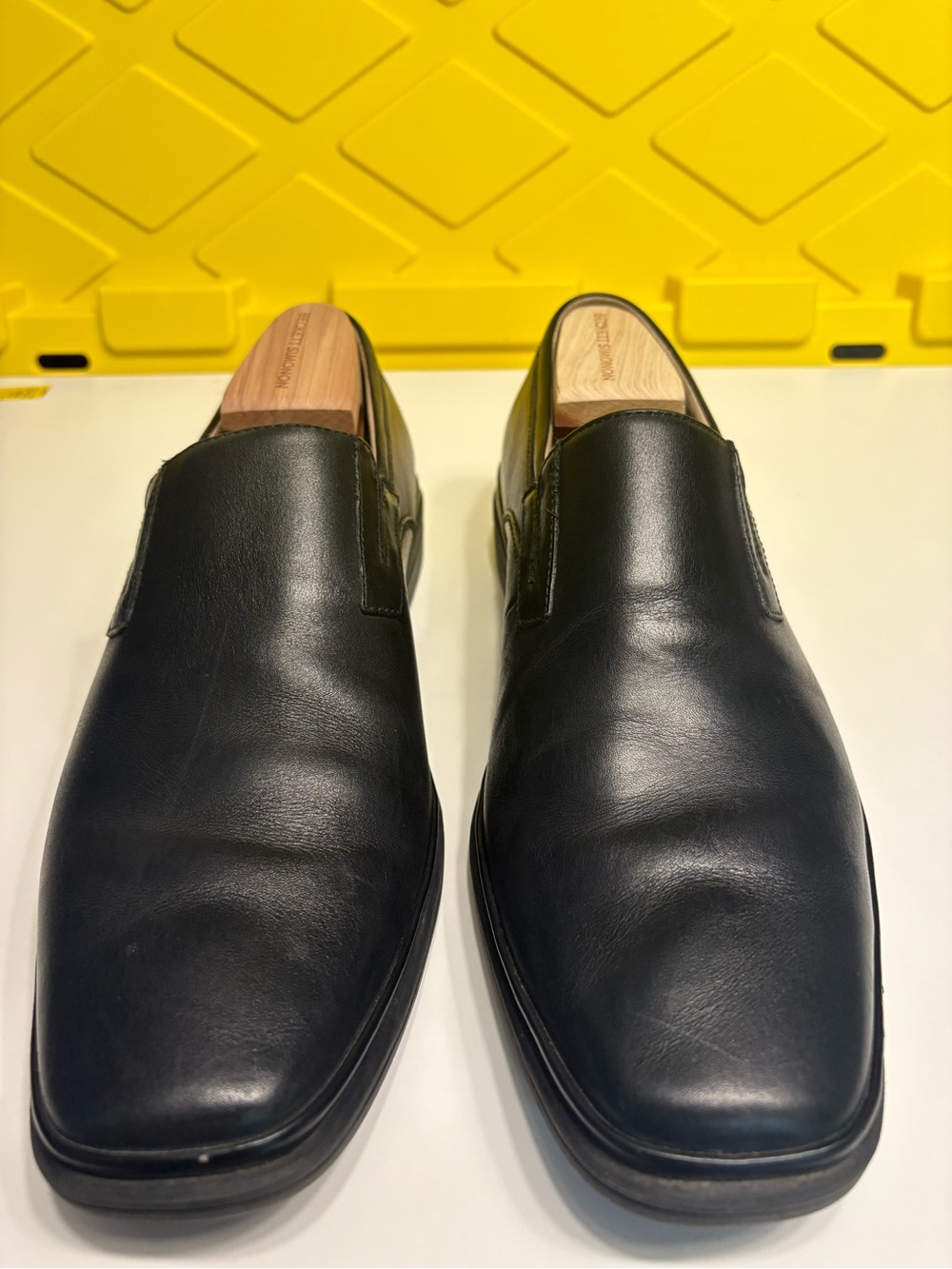 Florsheim Black Leather Slip-On Loafers